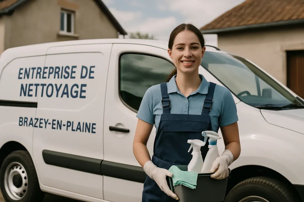 Équipe de nettoyage professionnelle en action dans un appartement à Brazey-en-Plaine.
